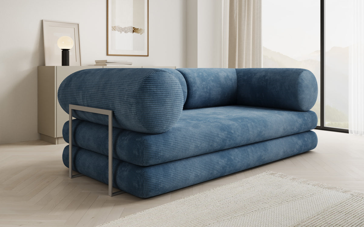 Designer-Sofa Lazy Tube 3-Sëtzer a Cord