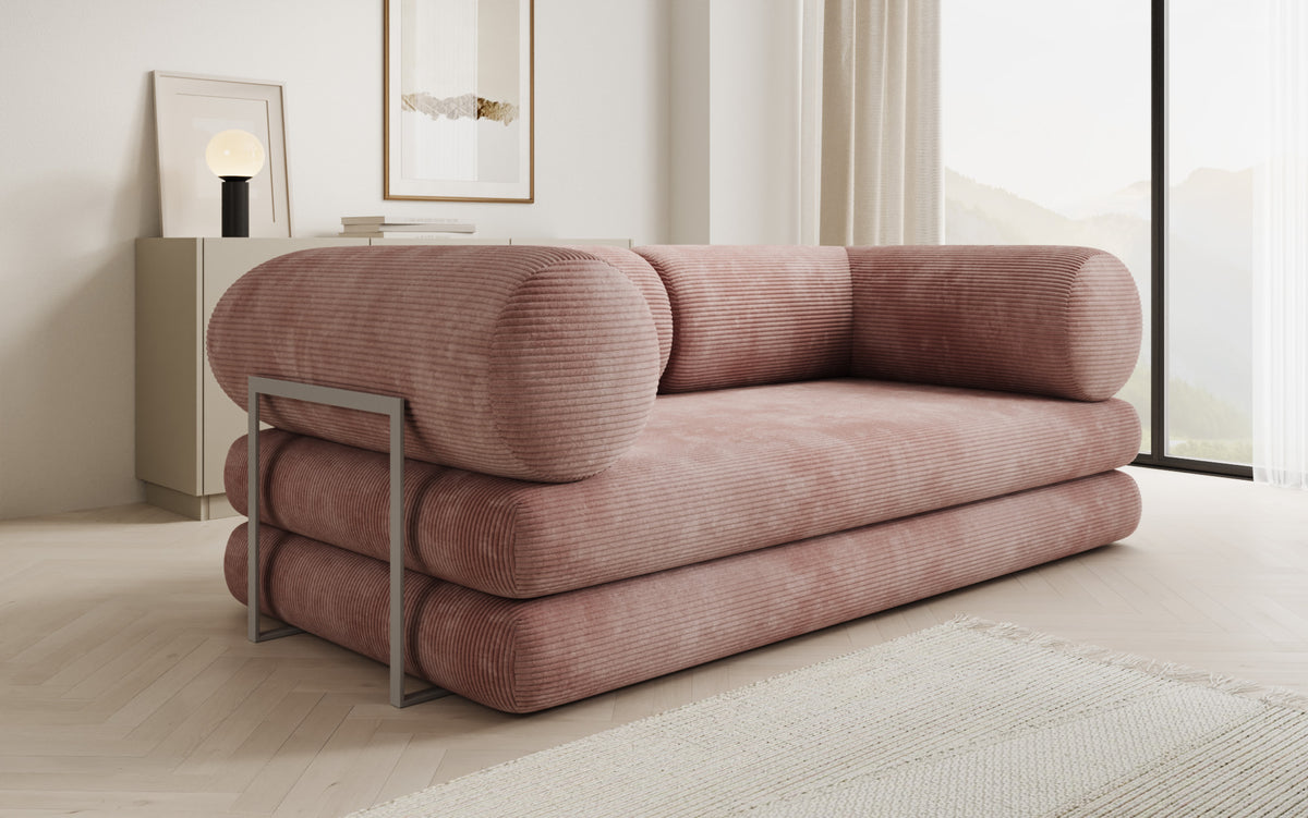 Designer-Sofa Lazy Tube 3-Sëtzer a Cord