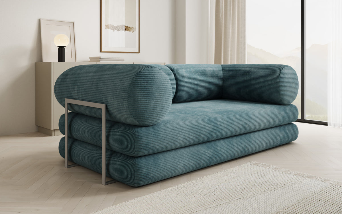Designer-Sofa Lazy Tube 3-Sëtzer a Cord