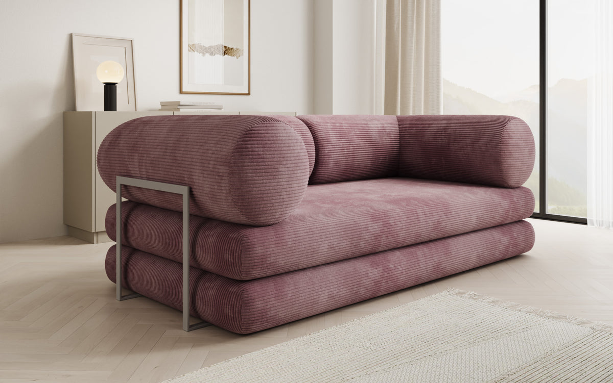 Designer-Sofa Lazy Tube 3-Sëtzer a Cord