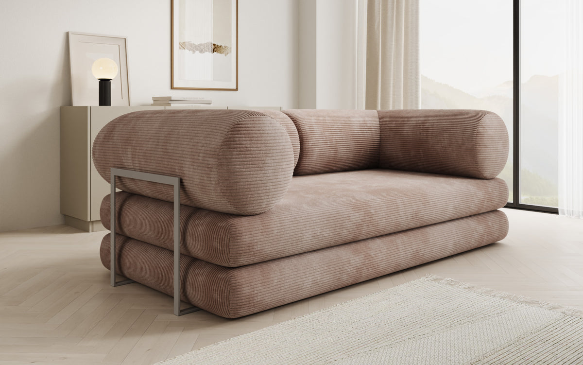 Designer-Sofa Lazy Tube 3-Sëtzer a Cord