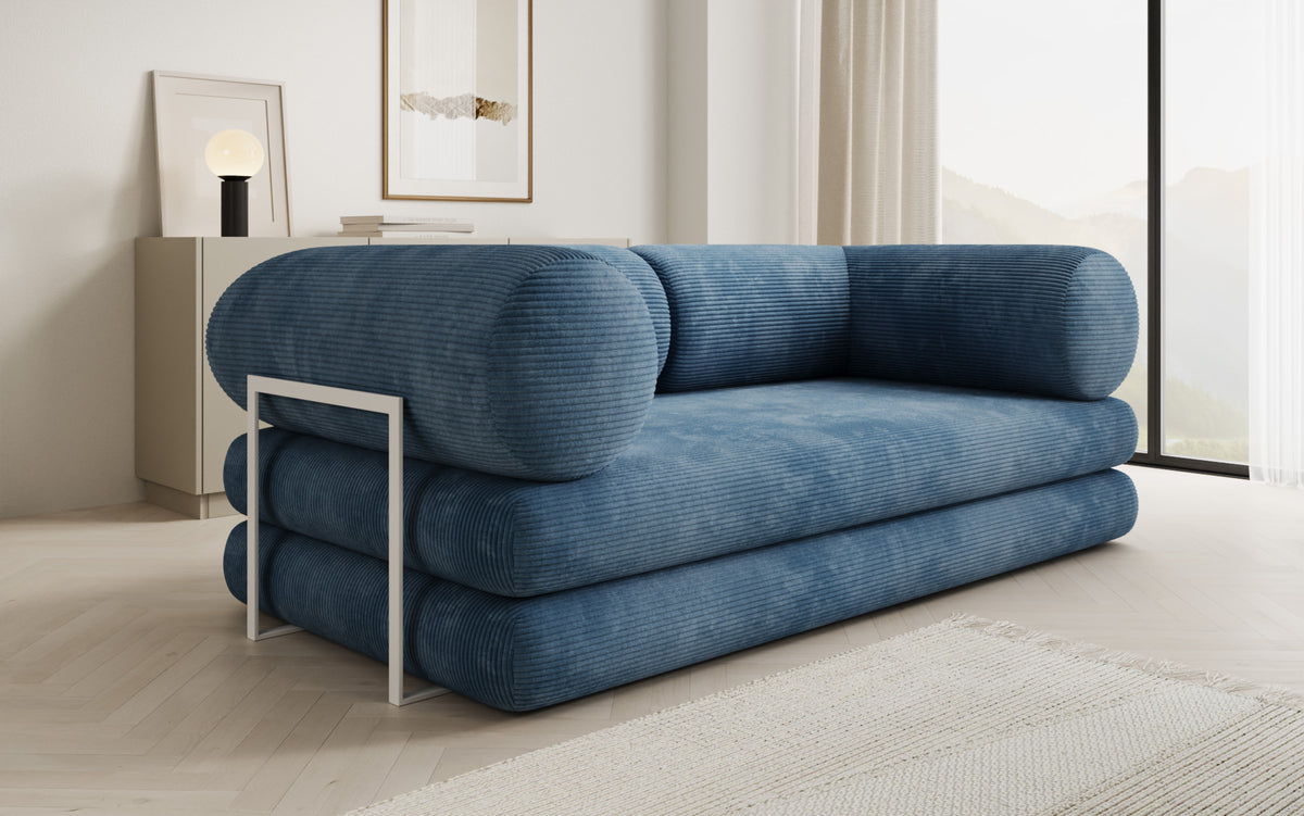 Designer-Sofa Lazy Tube 3-Sëtzer a Cord