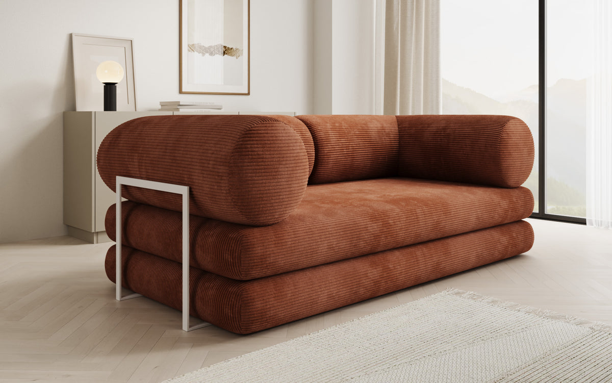 Designer-Sofa Lazy Tube 3-Sëtzer a Cord