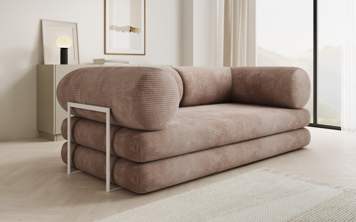 Designer-Sofa Lazy Tube 3-Sëtzer a Cord
