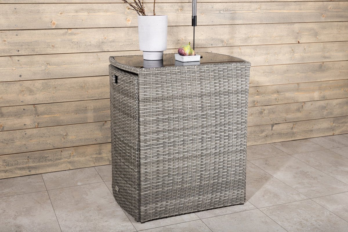 Balkonset Bob - in wahlweise schwarzem oder grauem Rattan