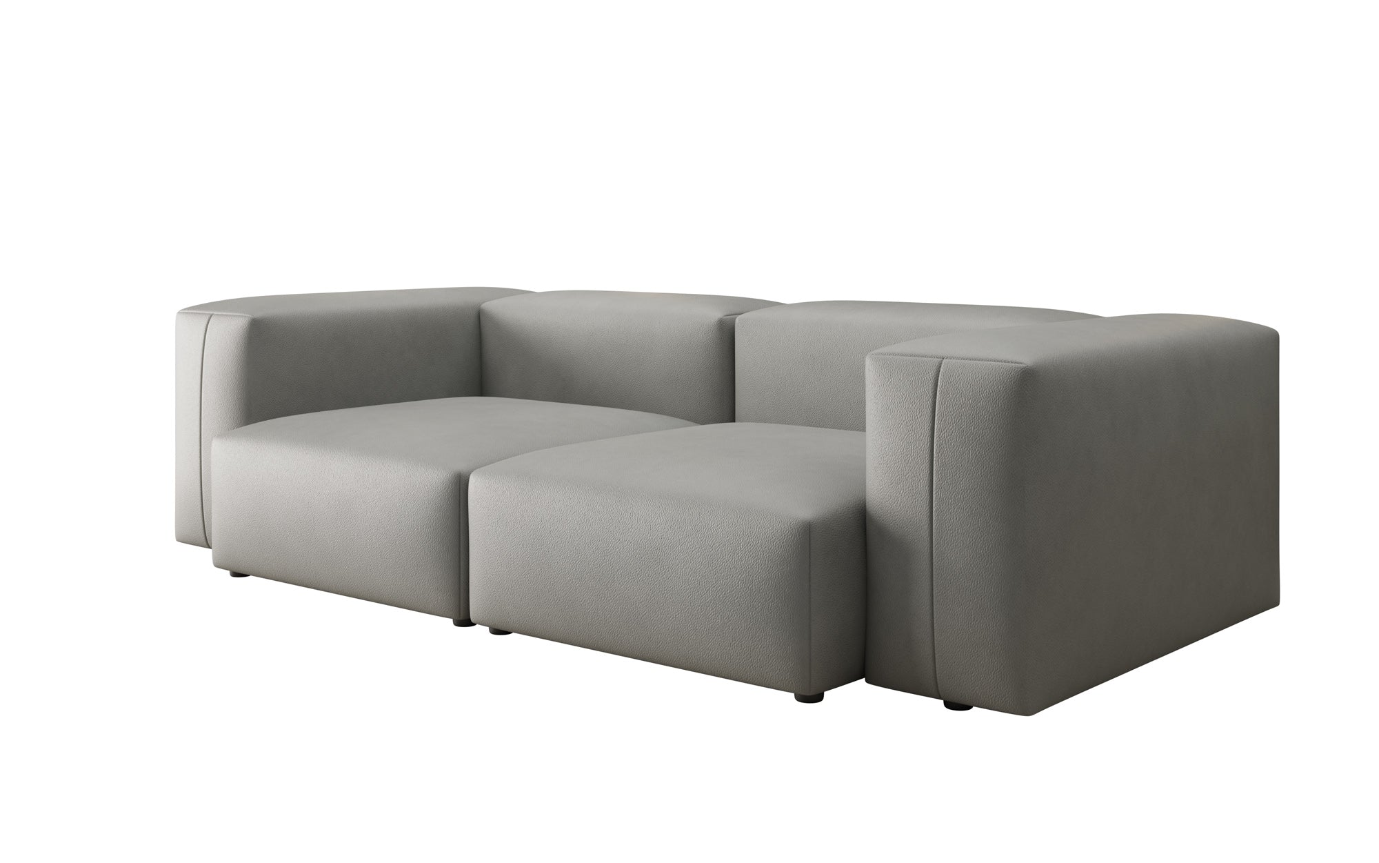 Designer 2 Sëtz Sofa Snug a Echtleder