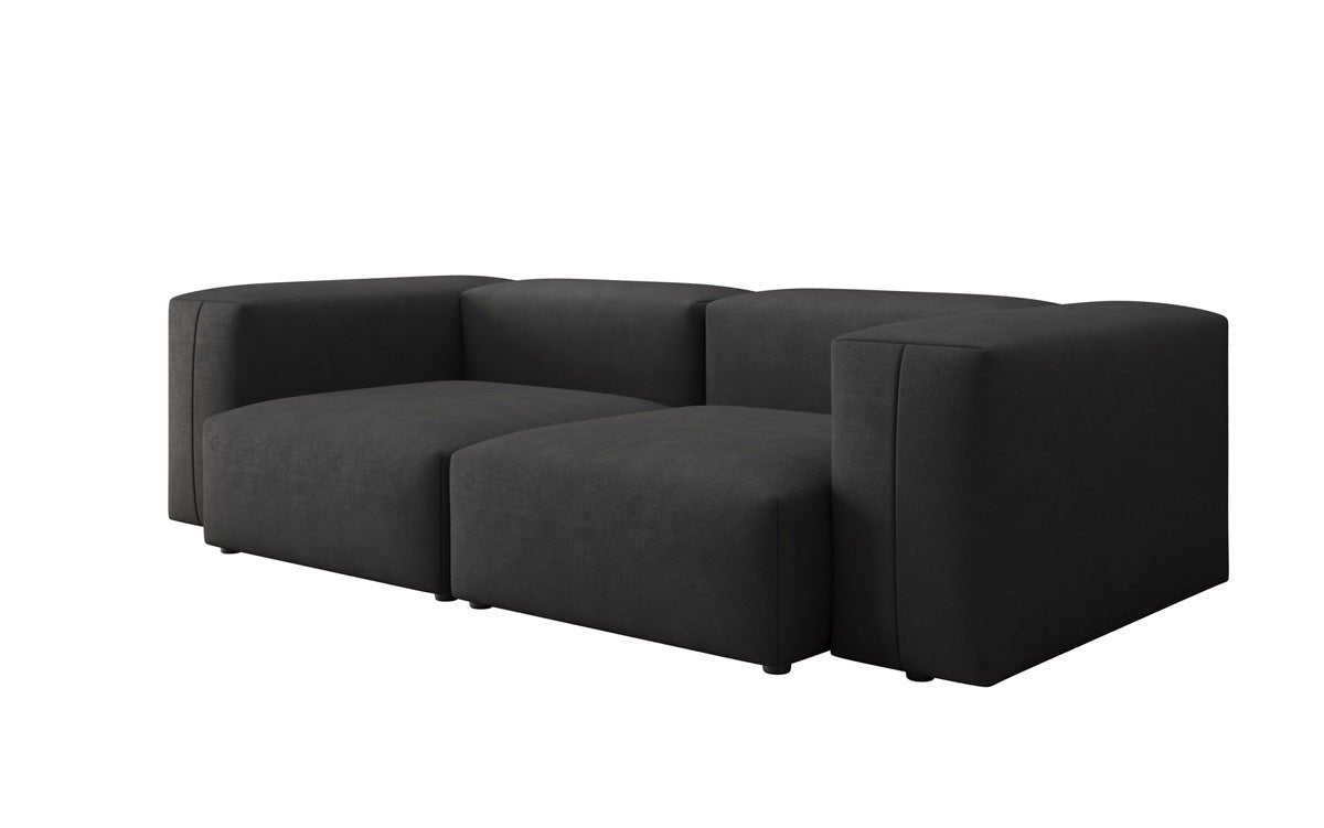 Designer 2 Sëtz Sofa Snug am Stoff