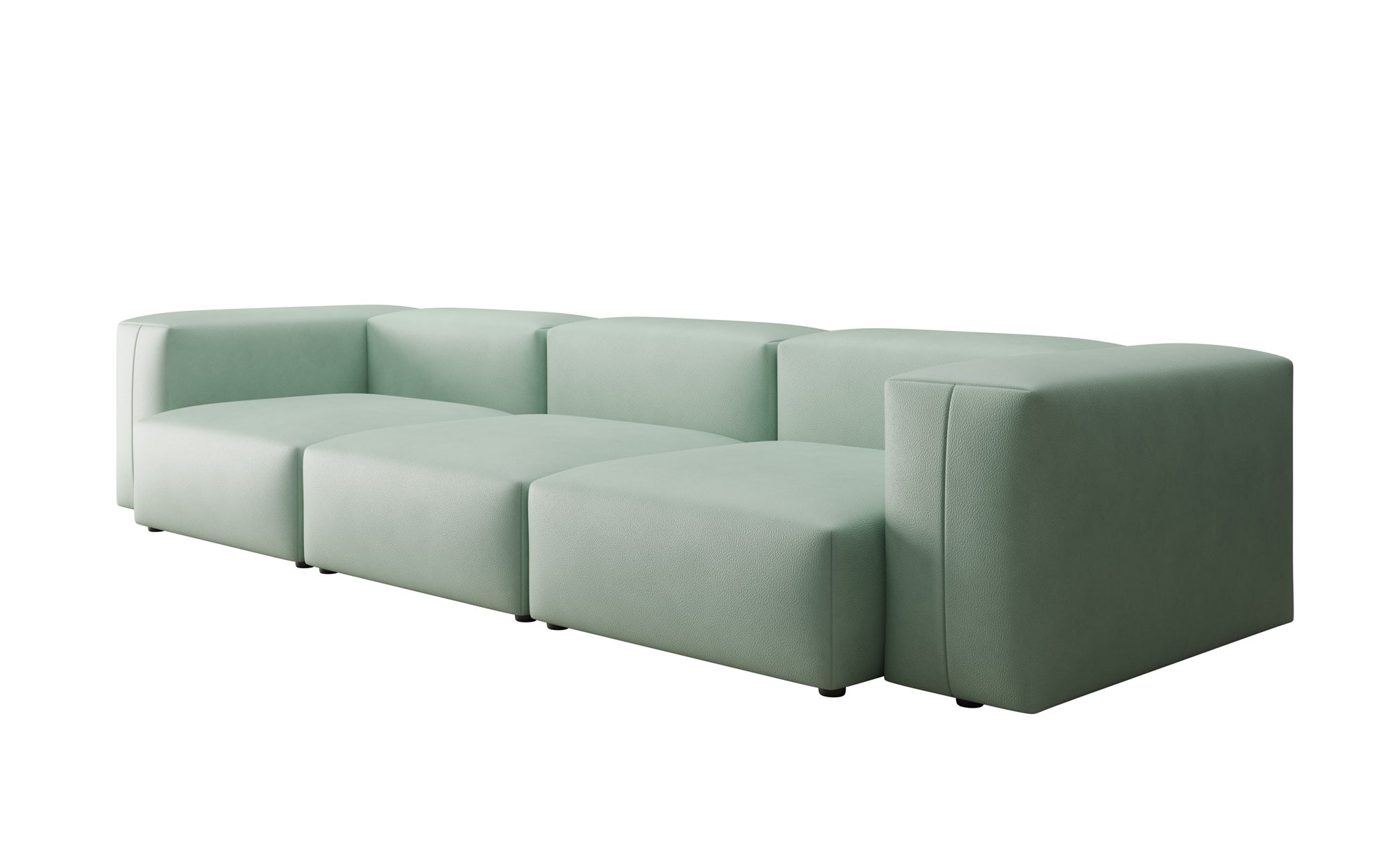 Designer 3-Sëtz Sofa Snug a Echtläder