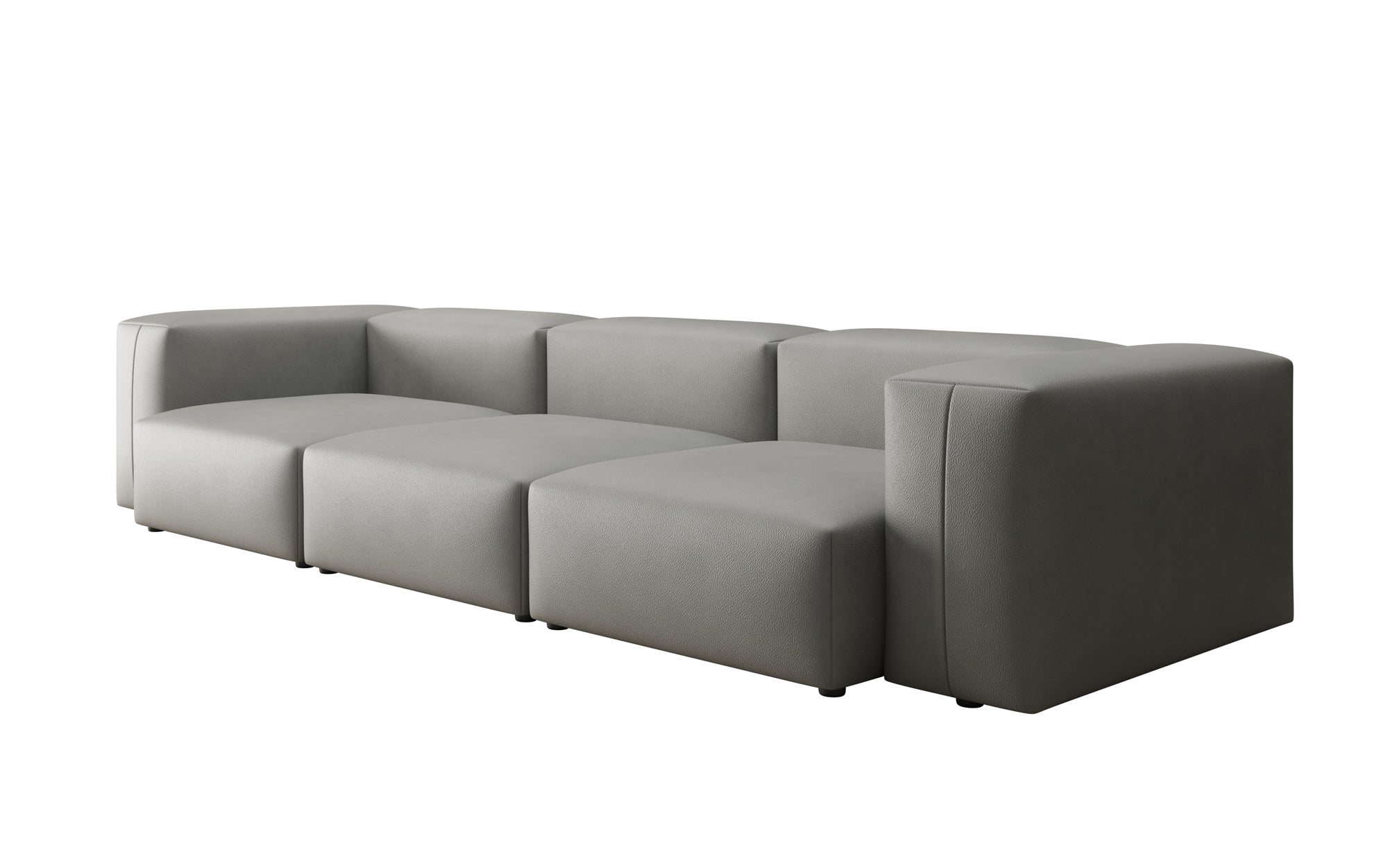 Designer 3-Sëtz Sofa Snug a Echtläder