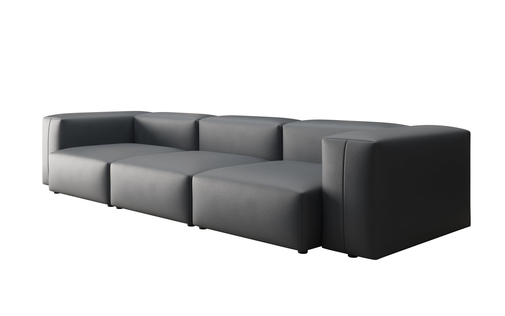 Designer 3-Sëtz Sofa Snug a Echtläder