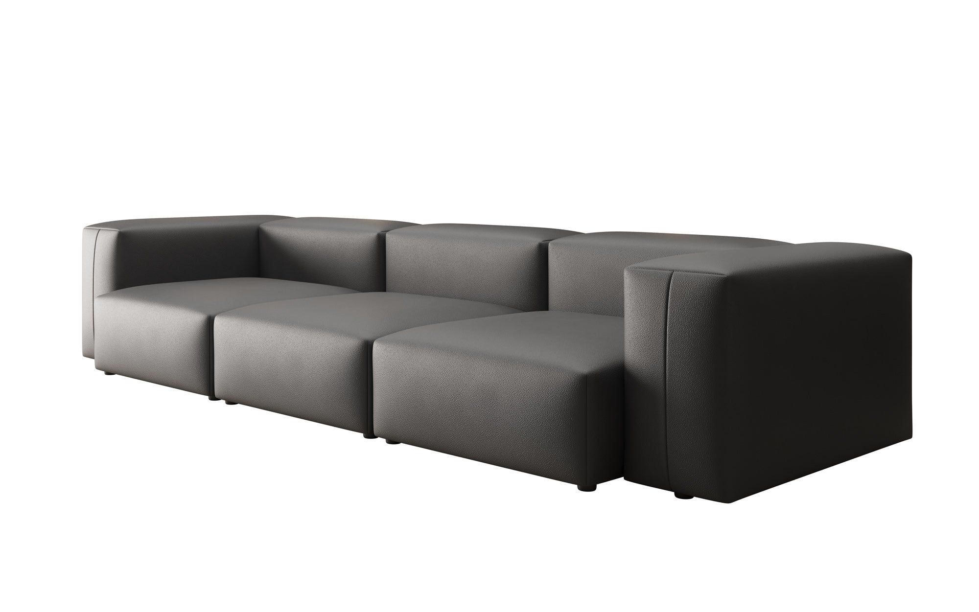 Designer 3-Sëtz Sofa Snug a Echtläder