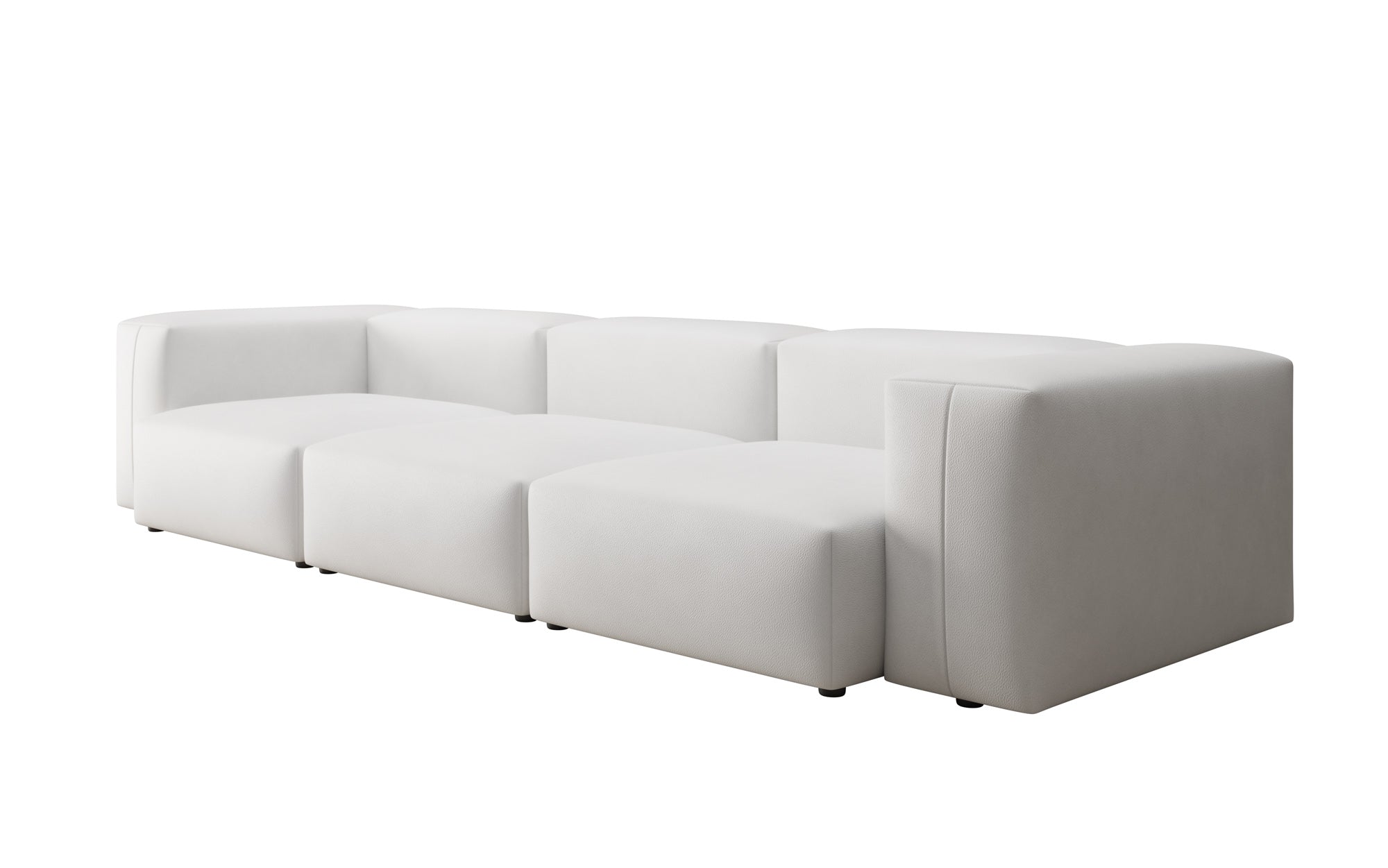 Designer 3-Sëtz Sofa Snug a Echtläder