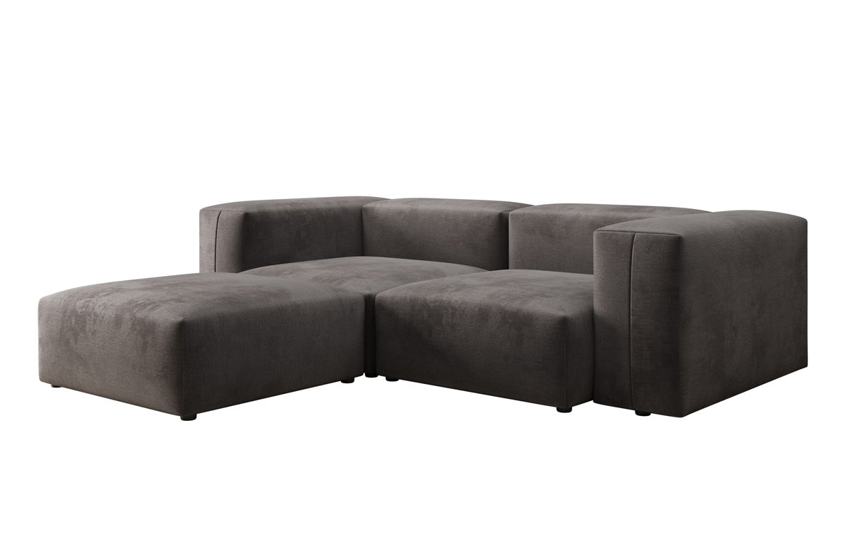 Designer L Sofa Snug Mini aus Samt