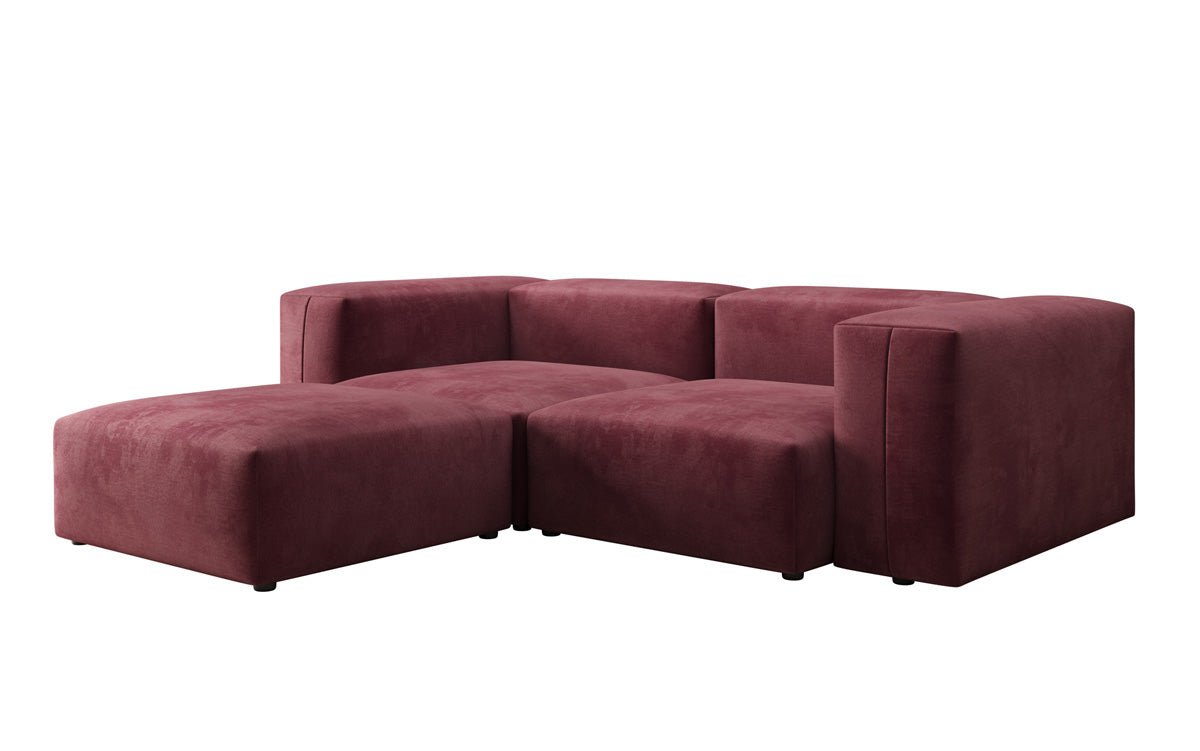 Designer L Sofa Snug Mini aus Samt