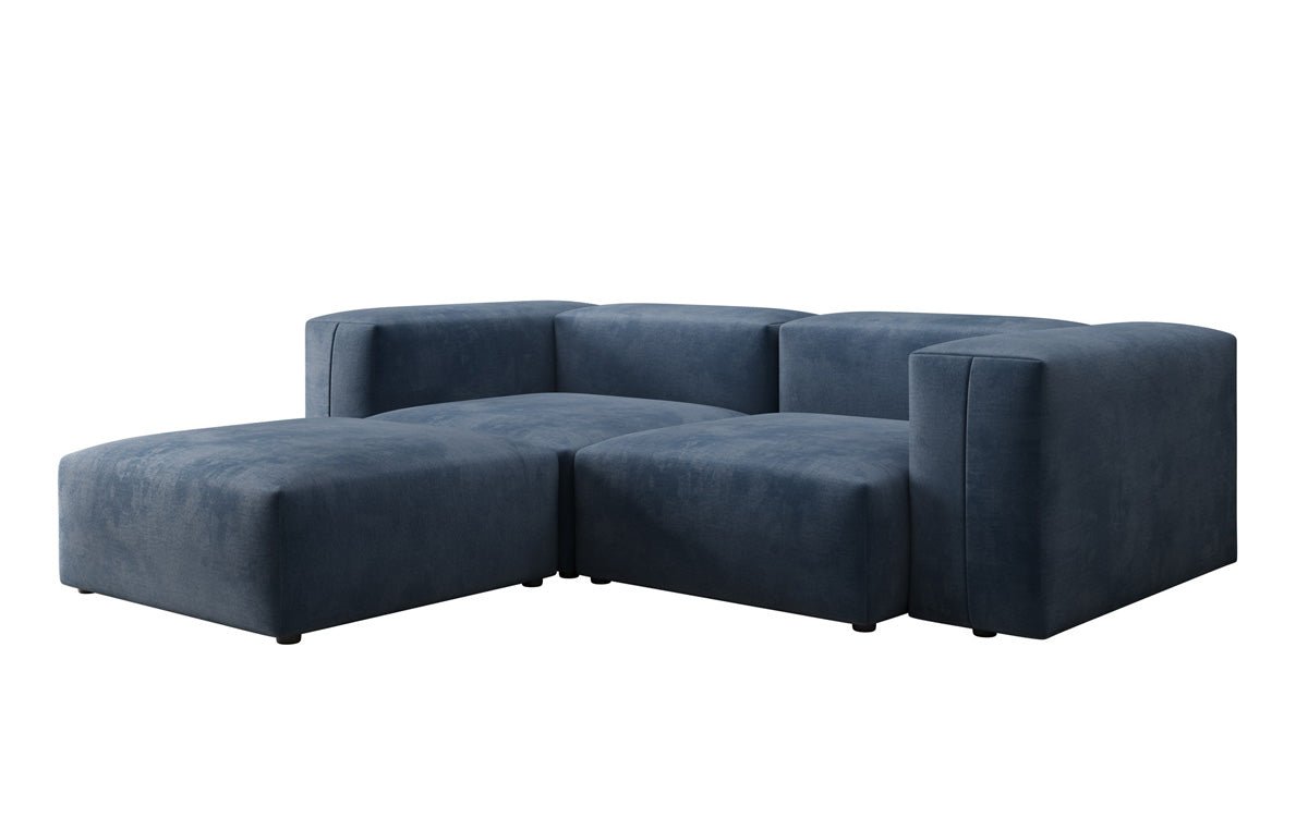 Designer L Sofa Snug Mini aus Samt
