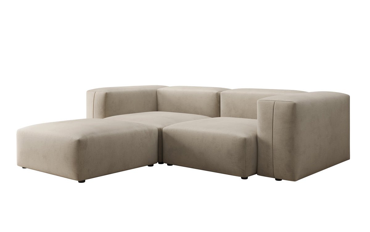 Designer L Sofa Snug Mini aus Samt