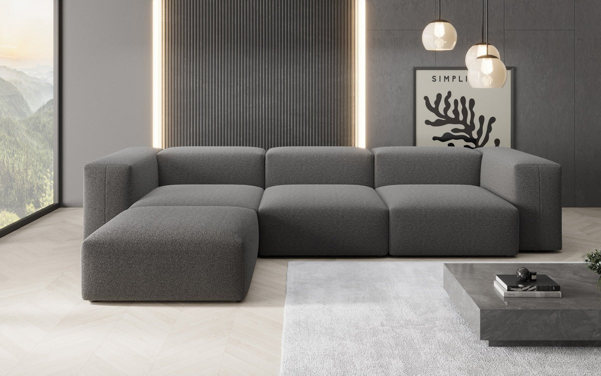 Designer L Sofa Snug am Bouclé