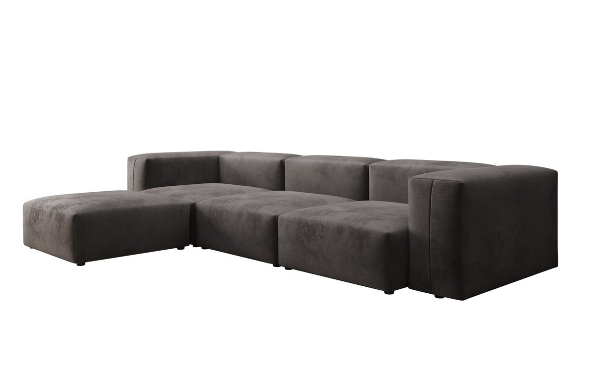 Designer L Sofa Snug aus Samt