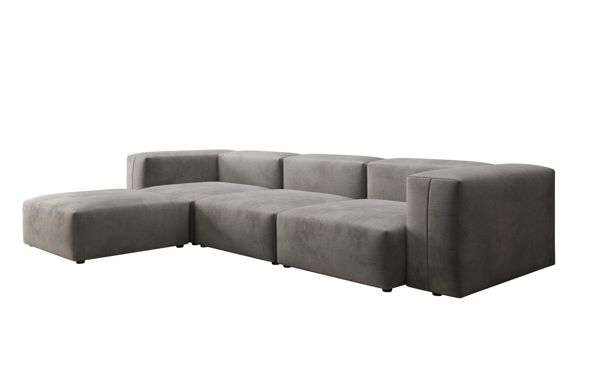 Designer L Sofa Snug aus Samt