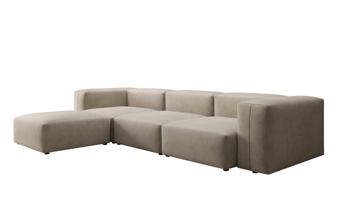 Designer L Sofa Snug aus Samt