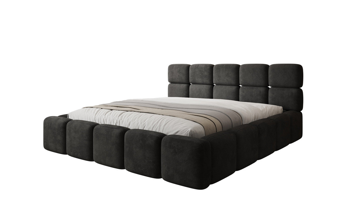 Designer Polsterbett Matilda Cord mit Stauraum