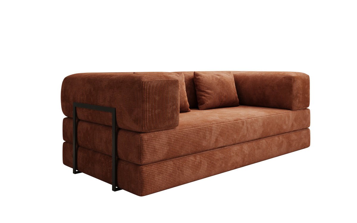 Designer Sofa Lazy 3 Sëtzer aus Cord