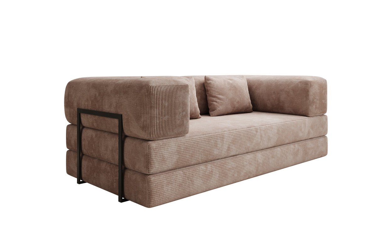 Designer Sofa Lazy 3 Sëtzer aus Cord