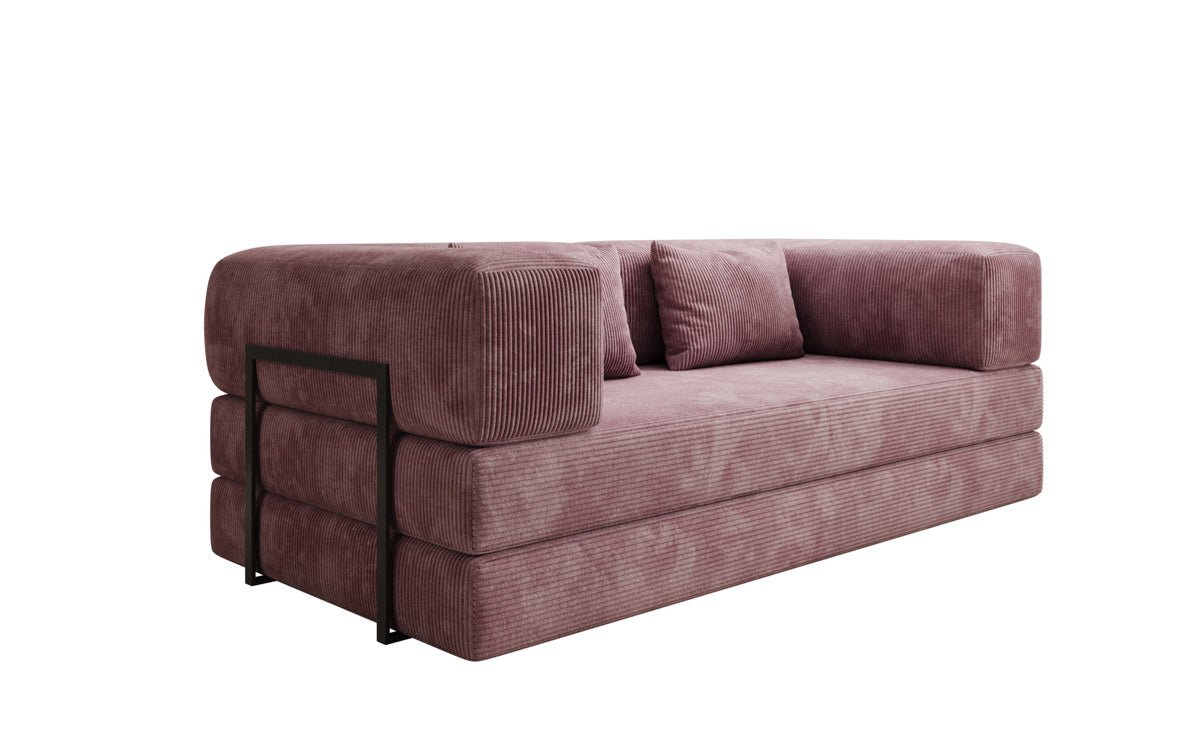 Designer Sofa Lazy 3 Sëtzer aus Cord