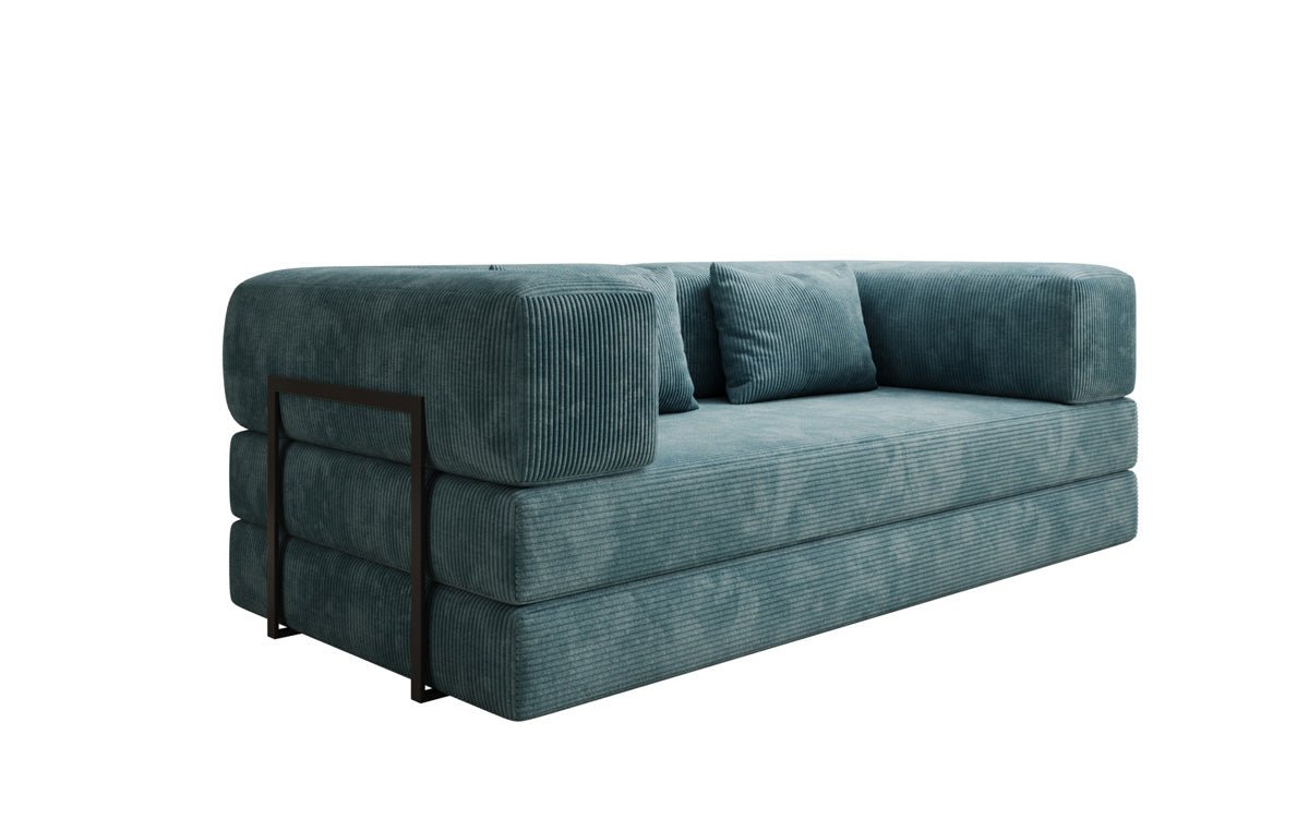 Designer Sofa Lazy 3 Sëtzer aus Cord