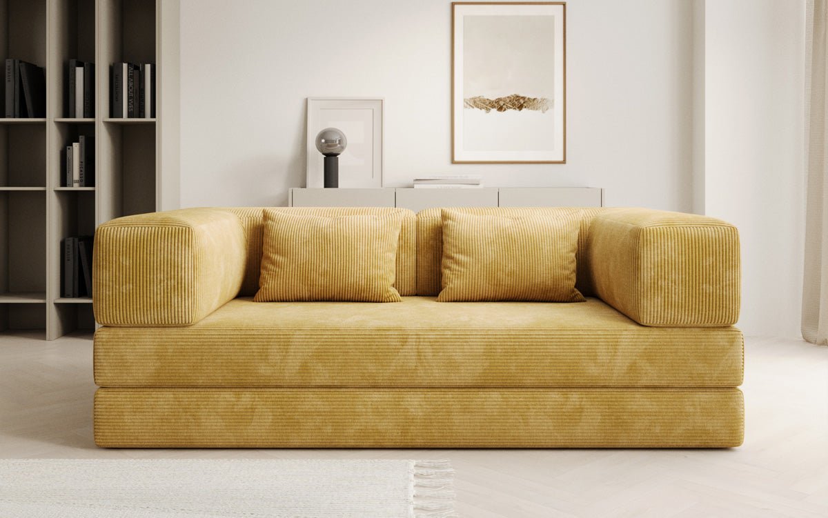 Designer Sofa Lazy 3 Sëtzer aus Cord