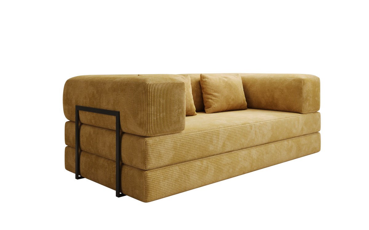 Designer Sofa Lazy 3 Sëtzer aus Cord