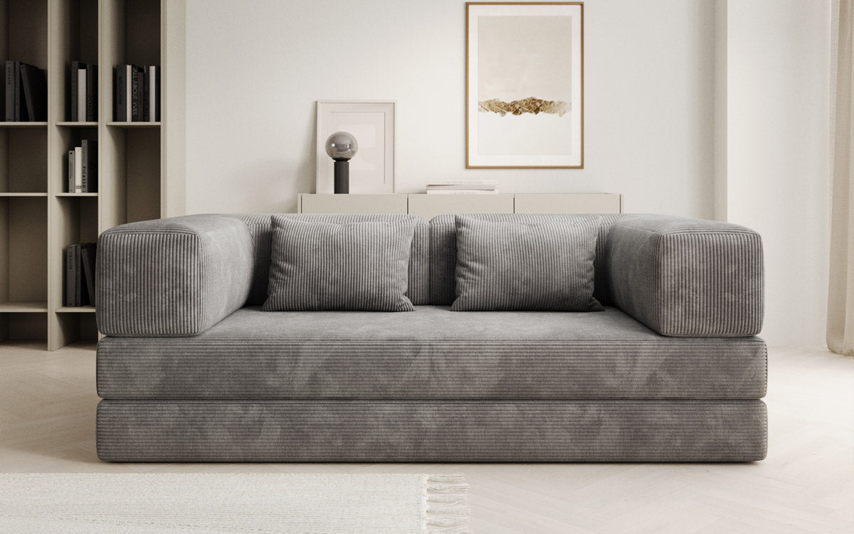 Designer Sofa Lazy 3 Sëtzer aus Cord