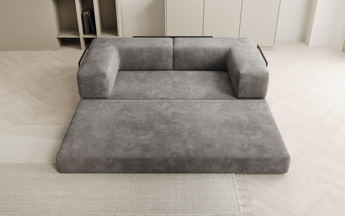 Designer Sofa Lazy 3 Sëtzer aus Cord