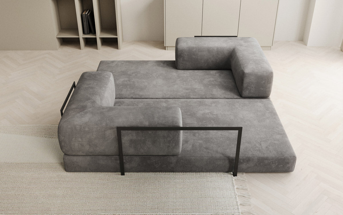Designer Sofa Lazy 3 Sëtzer aus Cord