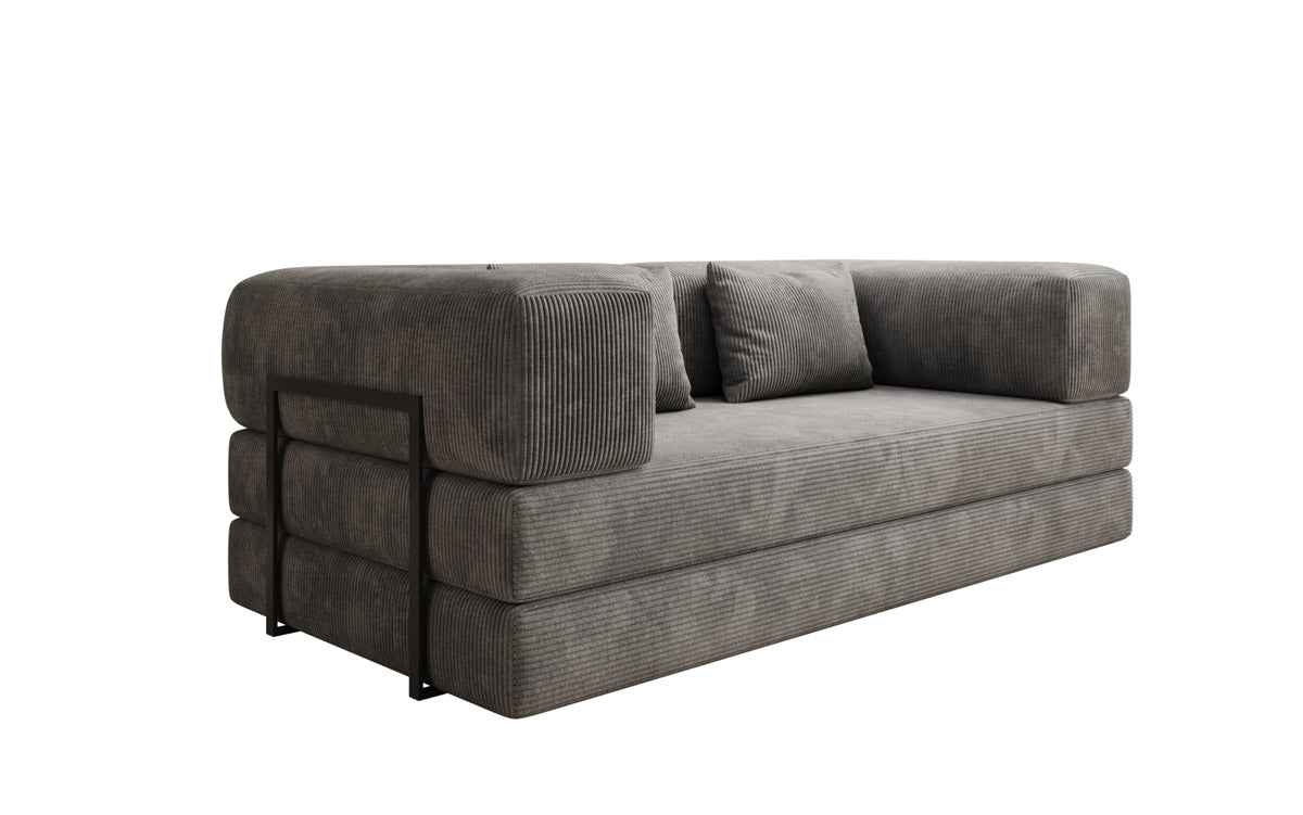 Designer Sofa Lazy 3 Sëtzer aus Cord