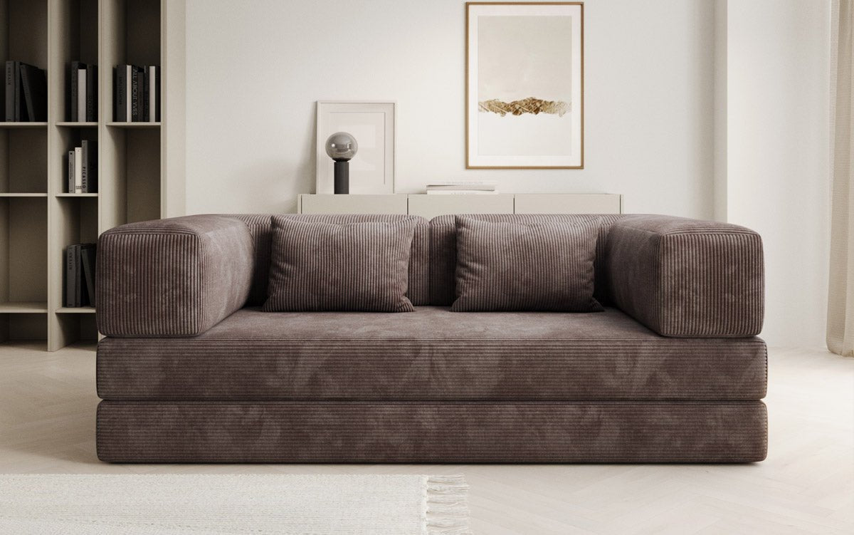 Designer Sofa Lazy 3 Sëtzer aus Cord