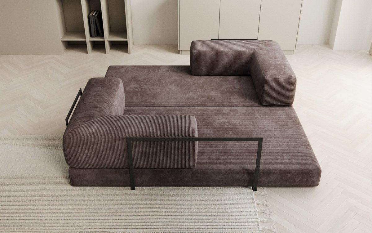 Designer Sofa Lazy 3 Sëtzer aus Cord