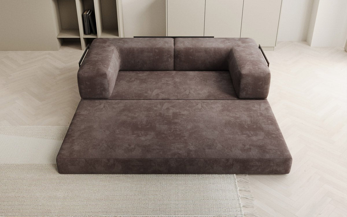 Designer Sofa Lazy 3 Sëtzer aus Cord