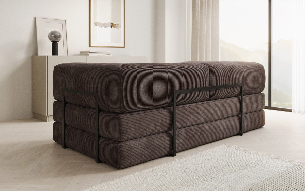 Designer Sofa Lazy 3 Sëtzer aus Cord