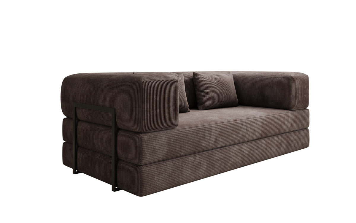 Designer Sofa Lazy 3 Sëtzer aus Cord
