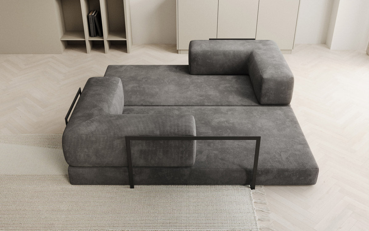 Designer Sofa Lazy 3 Sëtzer aus Cord