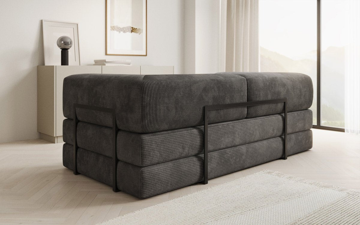 Designer Sofa Lazy 3 Sëtzer aus Cord