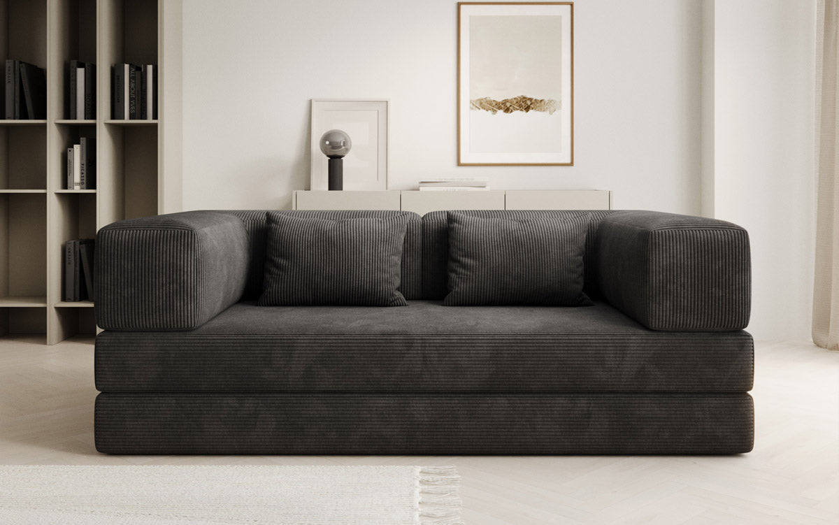 Designer Sofa Lazy 3 Sëtzer aus Cord