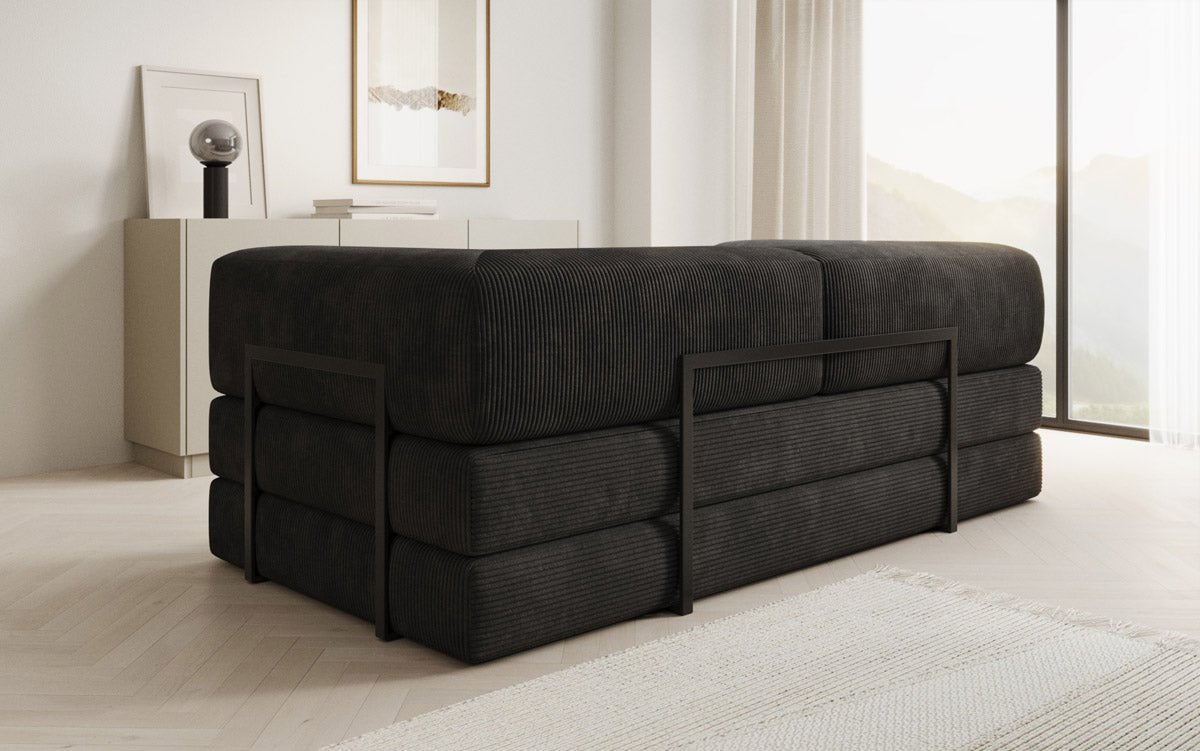 Designer Sofa Lazy 3 Sëtzer aus Cord