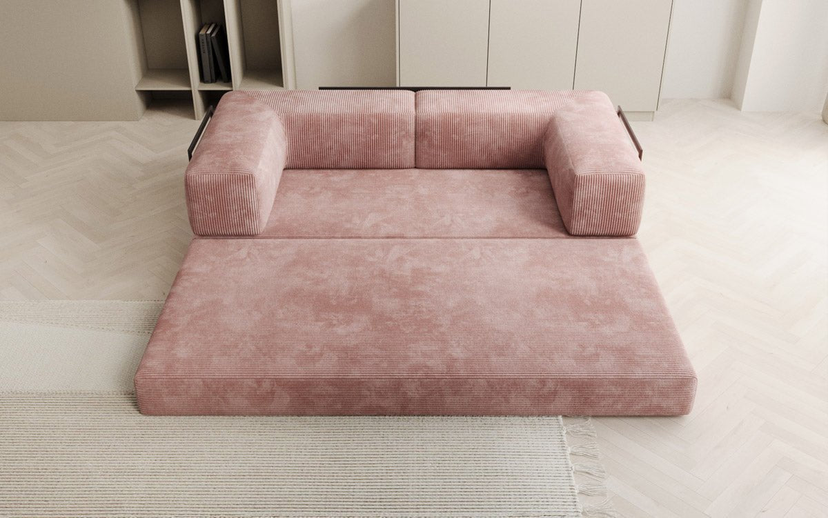 Designer Sofa Lazy 3 Sëtzer aus Cord
