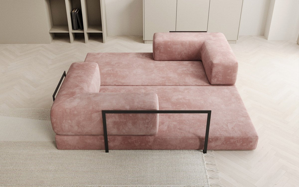 Designer Sofa Lazy 3 Sëtzer aus Cord