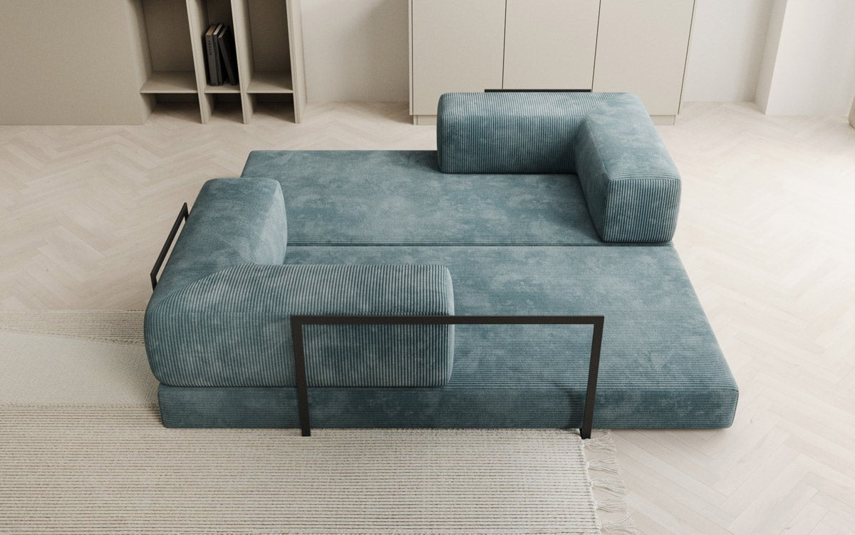 Designer Sofa Lazy 3 Sëtzer aus Cord