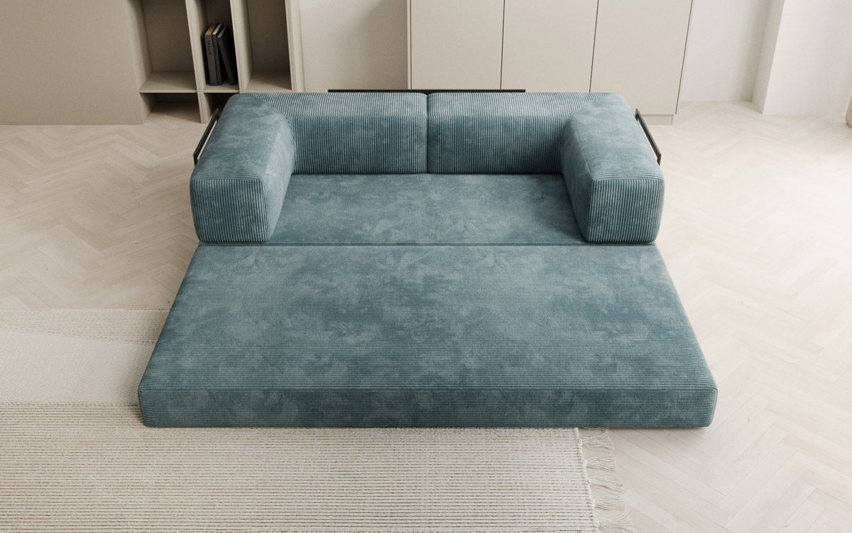 Designer Sofa Lazy 3 Sëtzer aus Cord