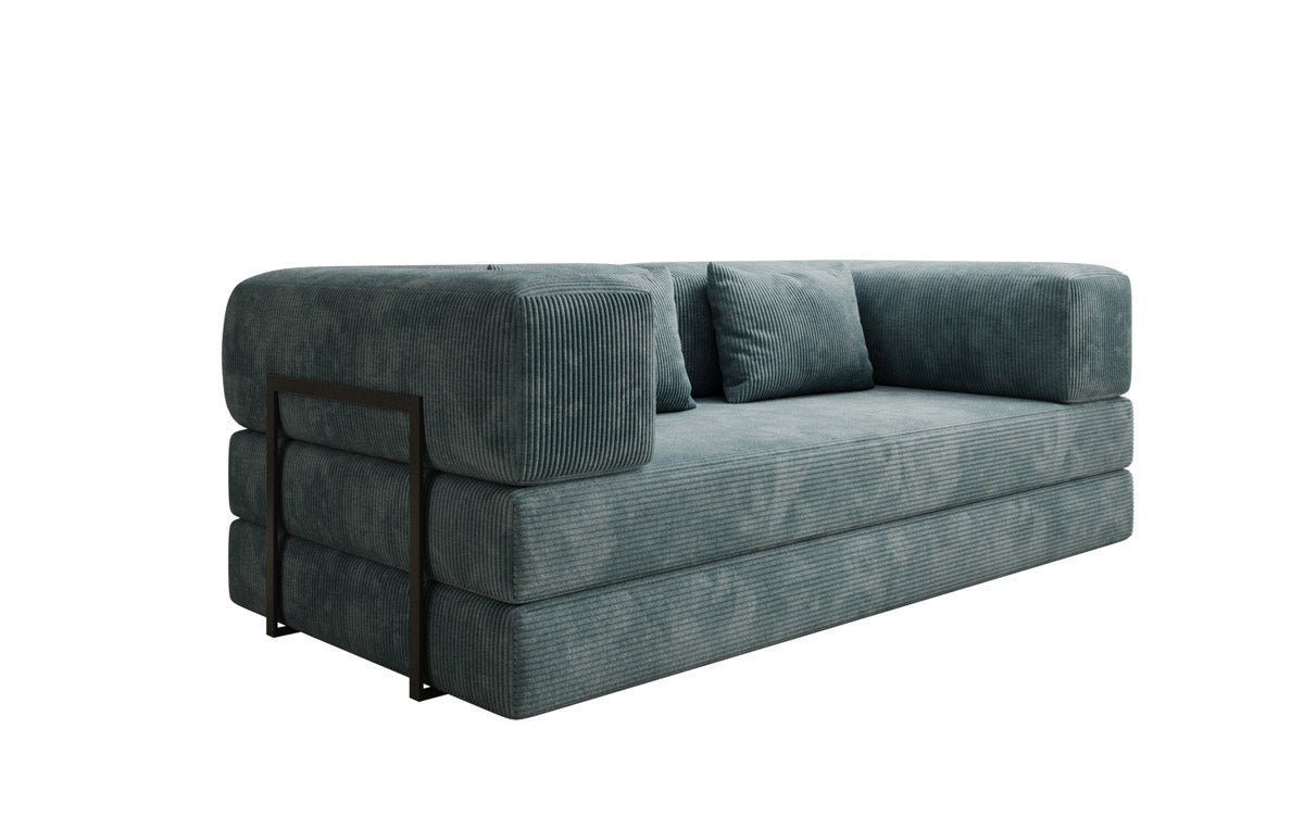 Designer Sofa Lazy 3 Sëtzer aus Cord