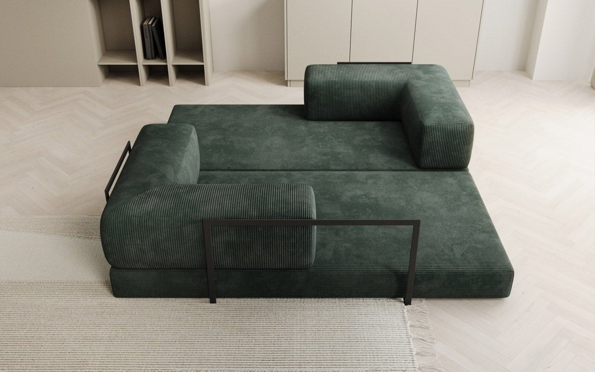 Designer Sofa Lazy 3 Sëtzer aus Cord